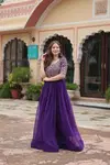KA 1121 Faux Blooming Sequence Embroidery Gown Wholesale Shop In Surat
